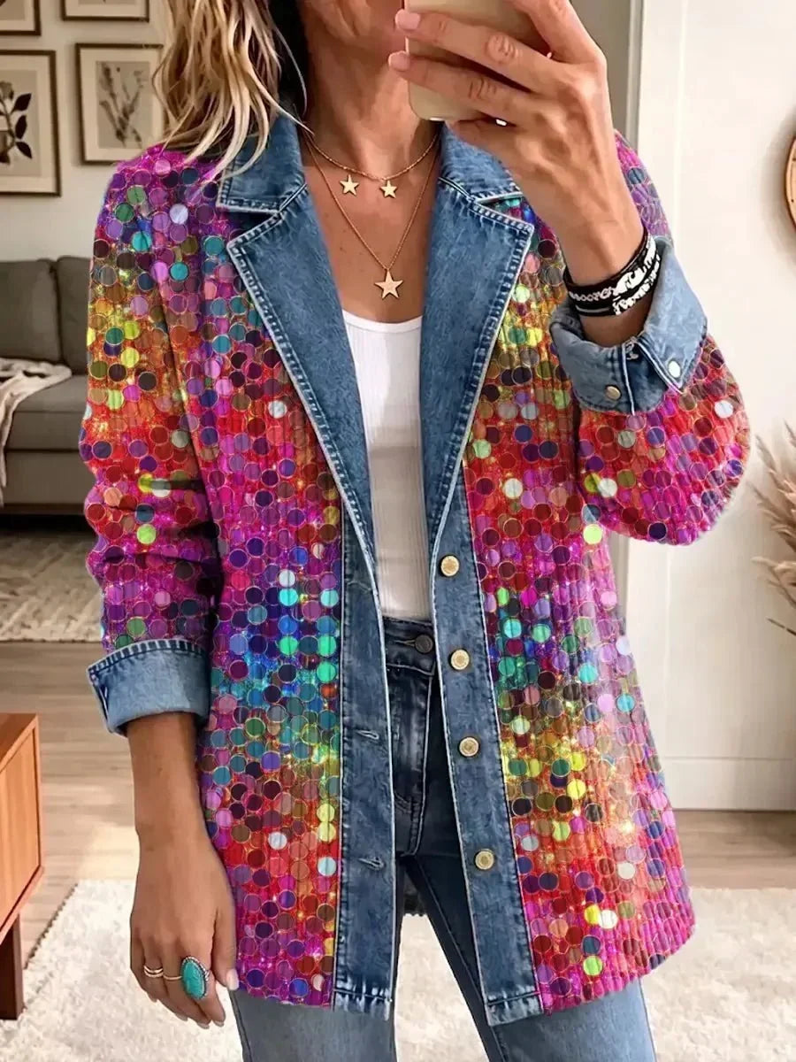 Eleanor | Sequin Denim Jacket
