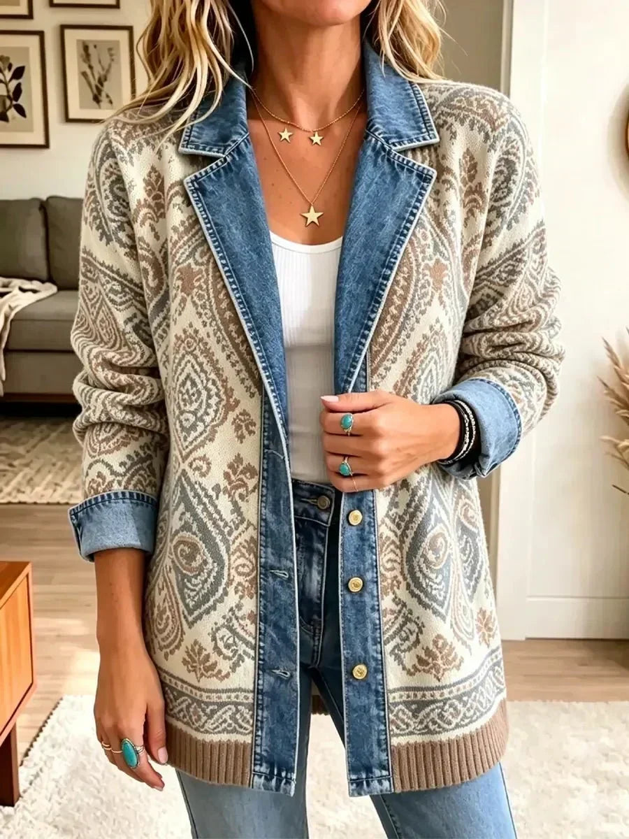Amelia | Patchwork Denim Jacket