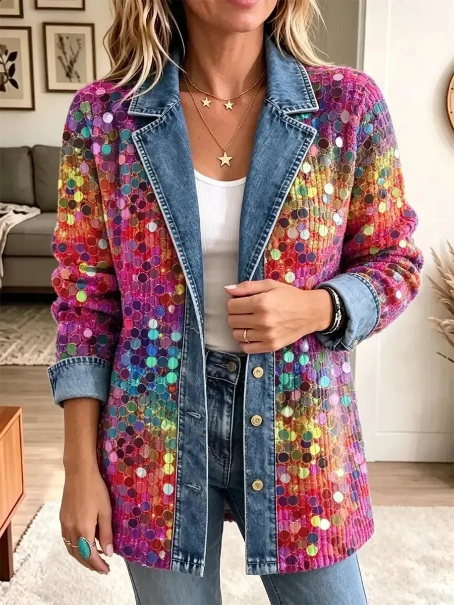 Eleanor | Sequin Denim Jacket