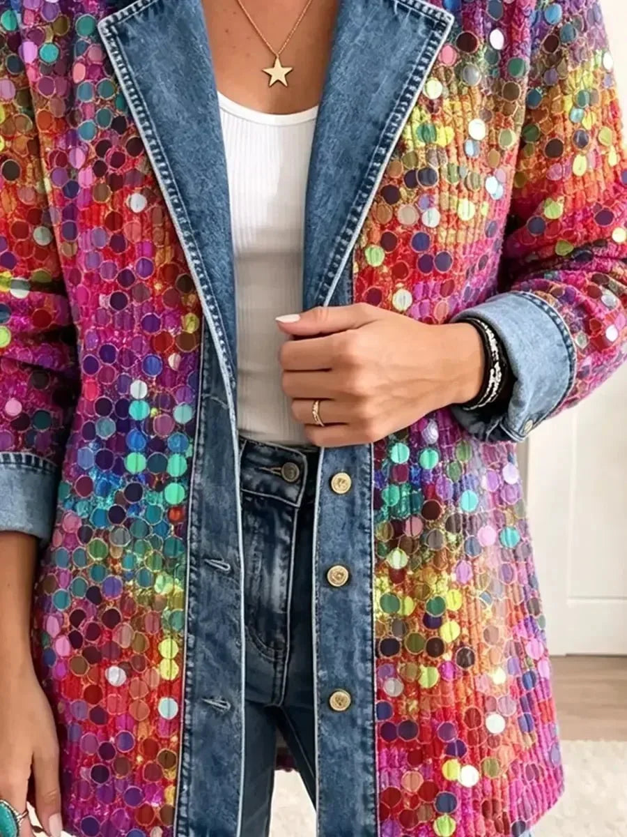 Eleanor | Sequin Denim Jacket