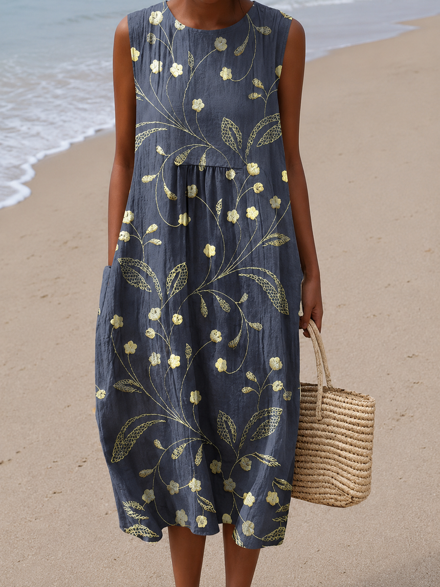 Ambre | Cotton Midi Dress