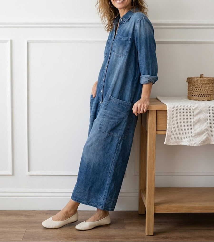 Harper | Wide Leg Denim Jumpsuit