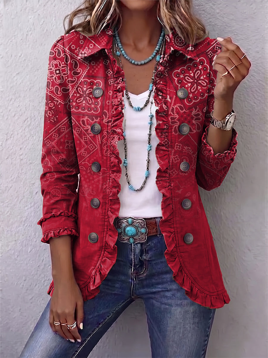 Criselle | Paisley Ruffle Jacket