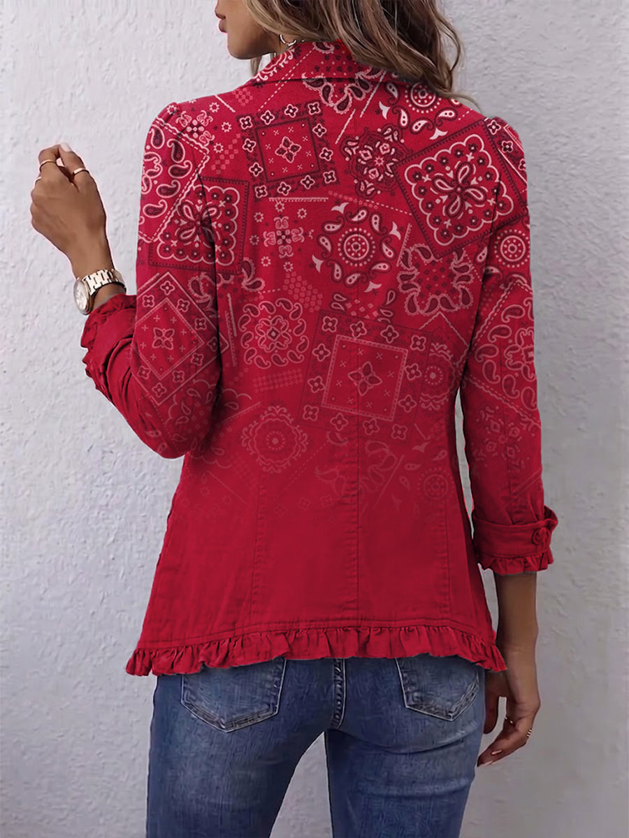 Criselle | Paisley Ruffle Jacket