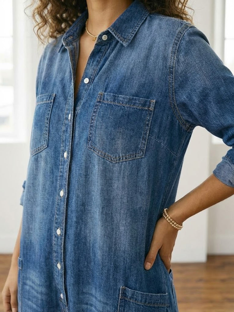 Harper | Wide Leg Denim Jumpsuit