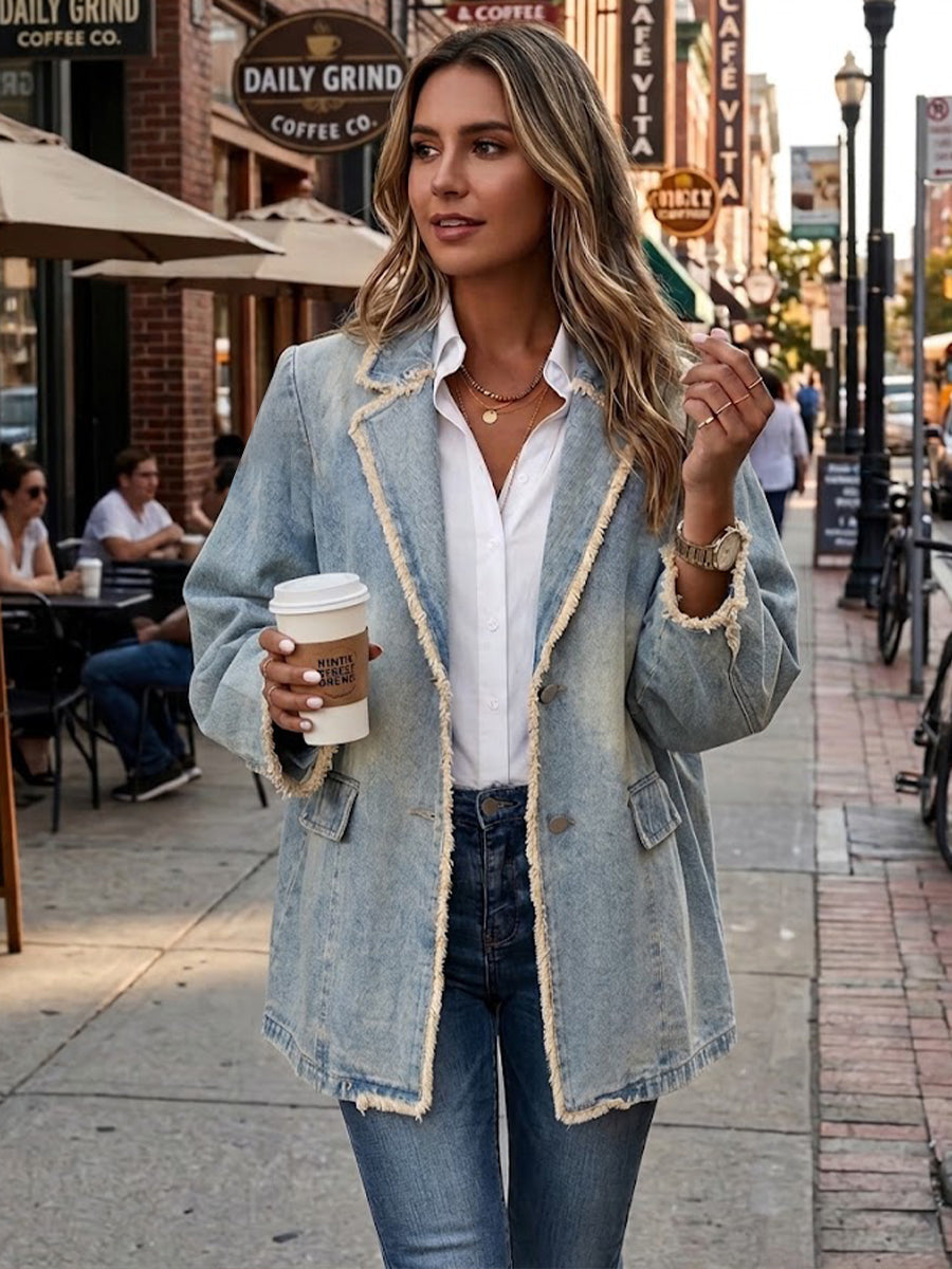 Dionne | Oversized Denim Blazer