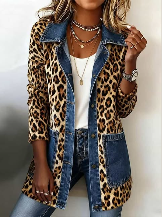 Fablenne | Leopard Denim Jacket