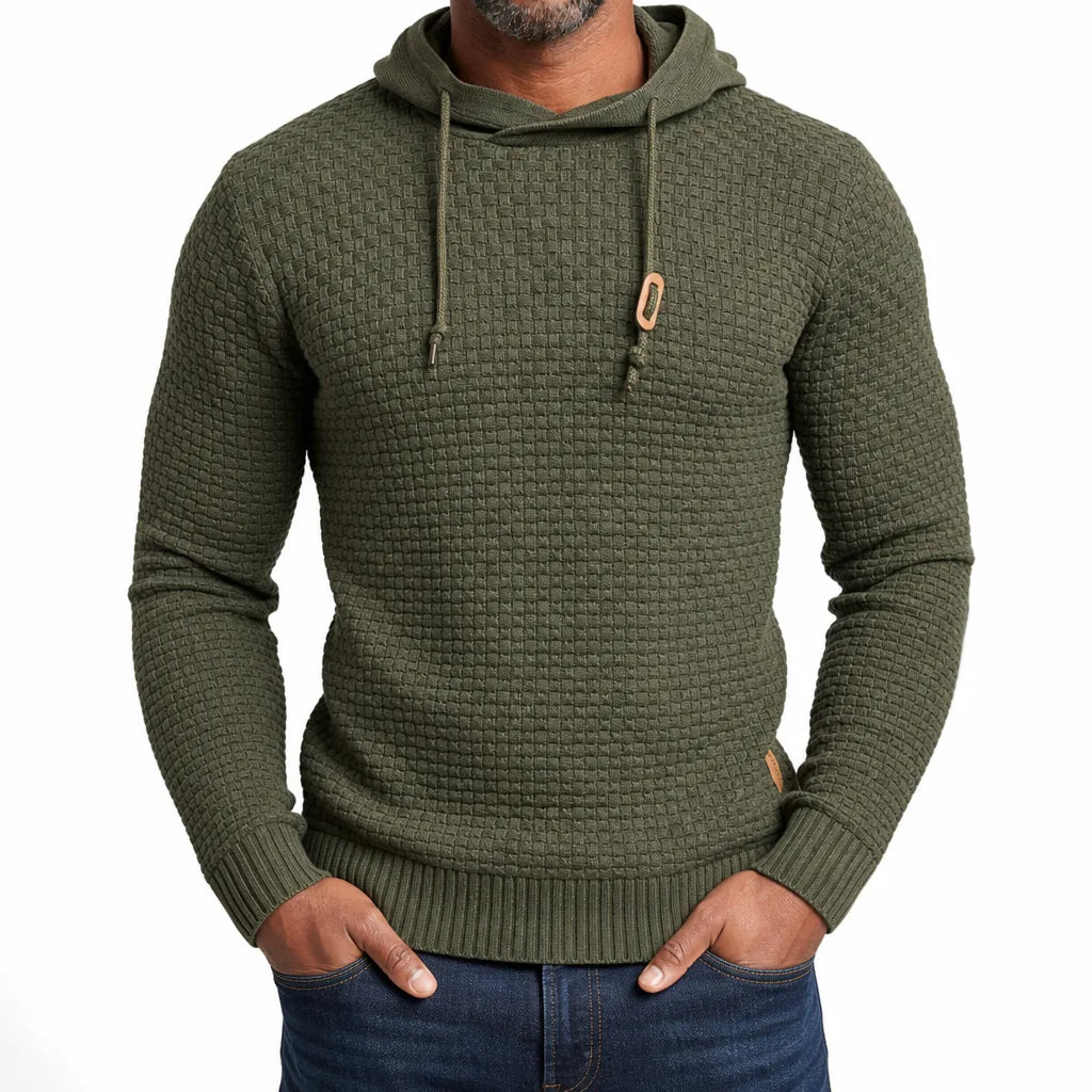 Maddox | Textured Hooded Sweater