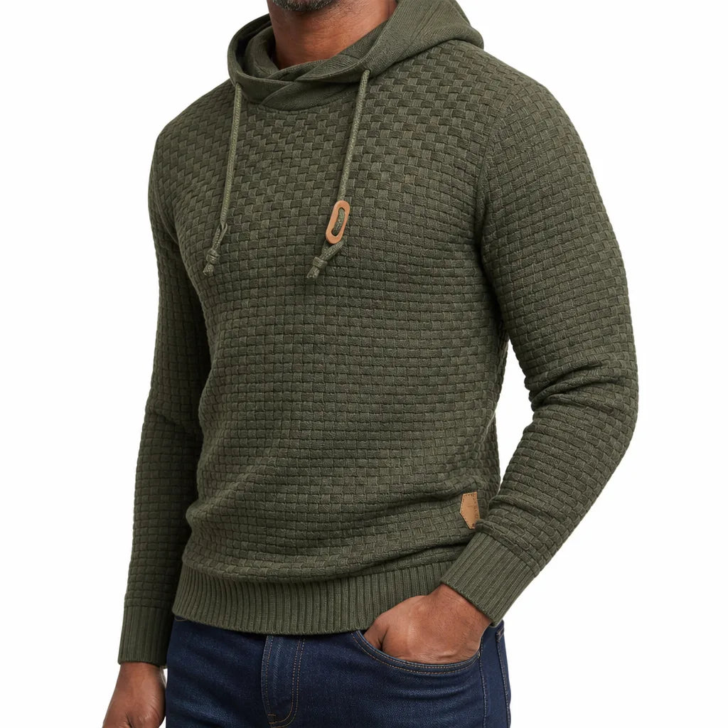 Maddox | Textured Hooded Sweater