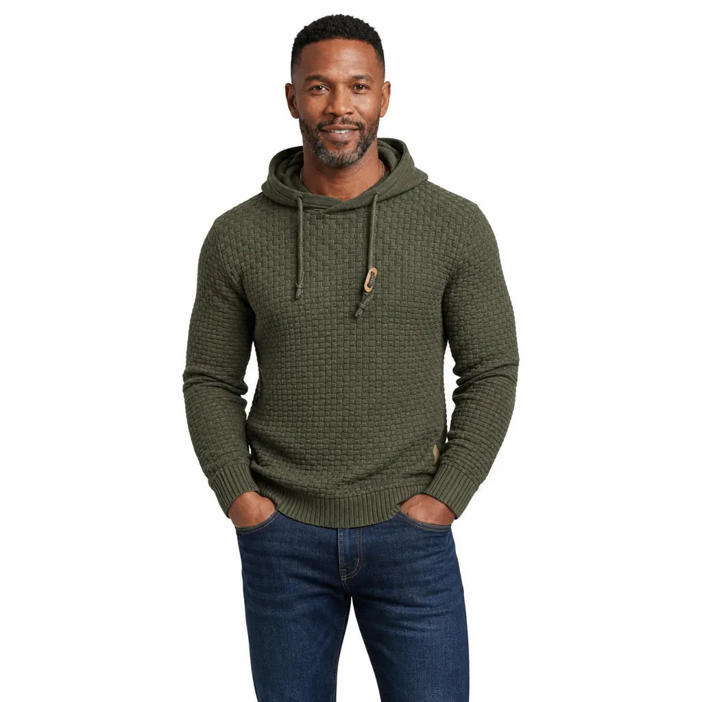 Maddox | Textured Hooded Sweater