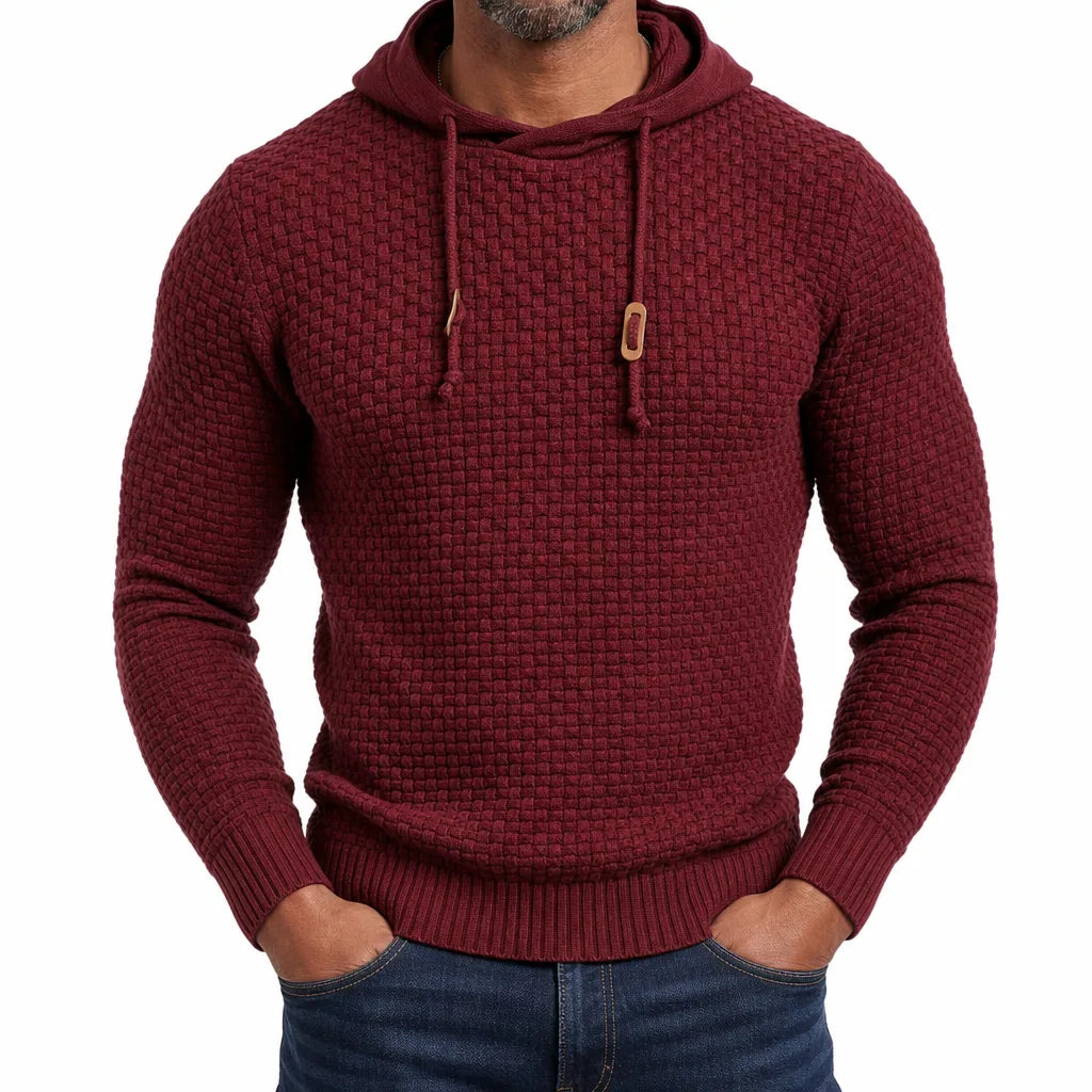 Maddox | Textured Hooded Sweater