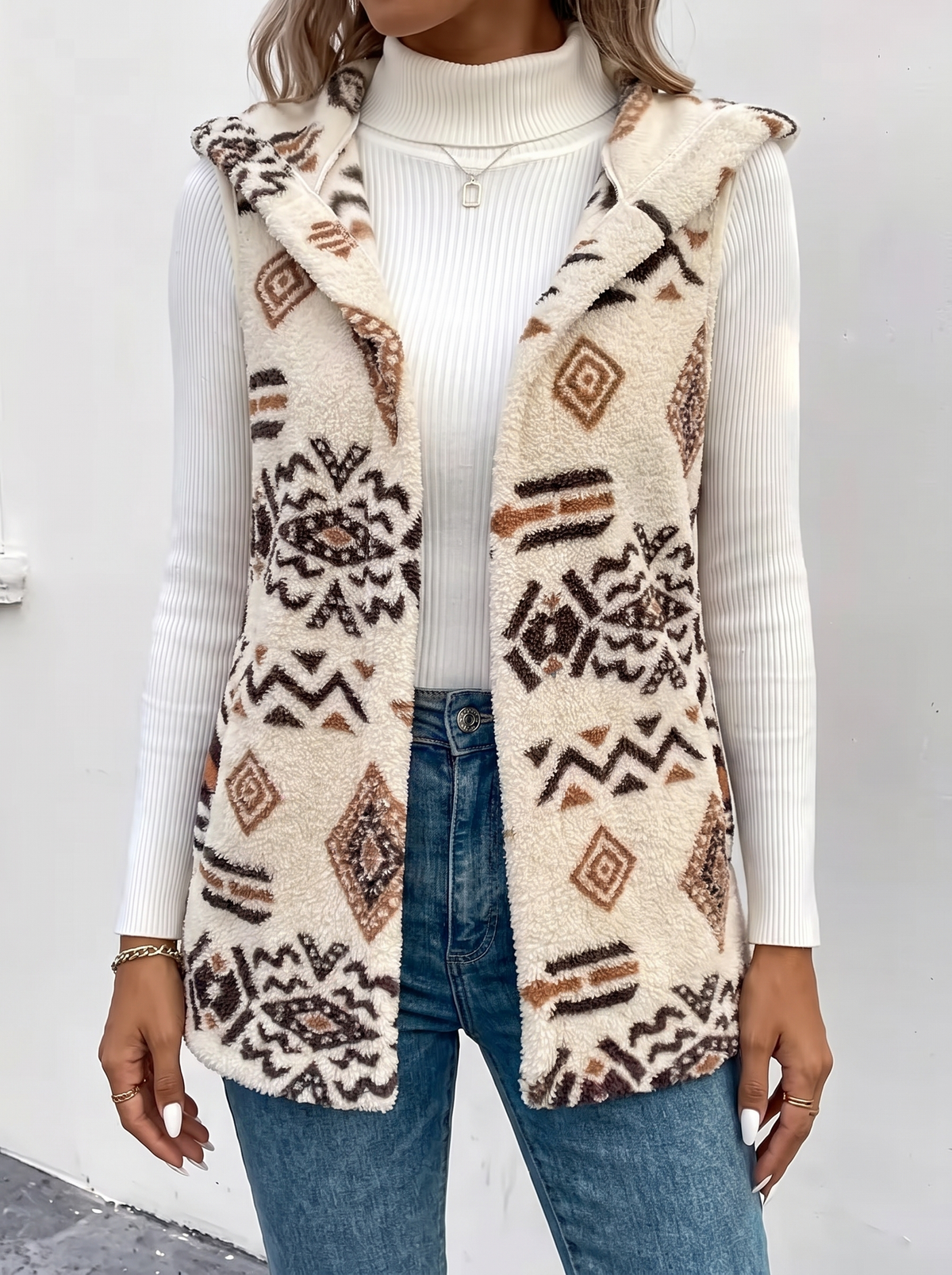 Rosalie | Aztec Sherpa Vest