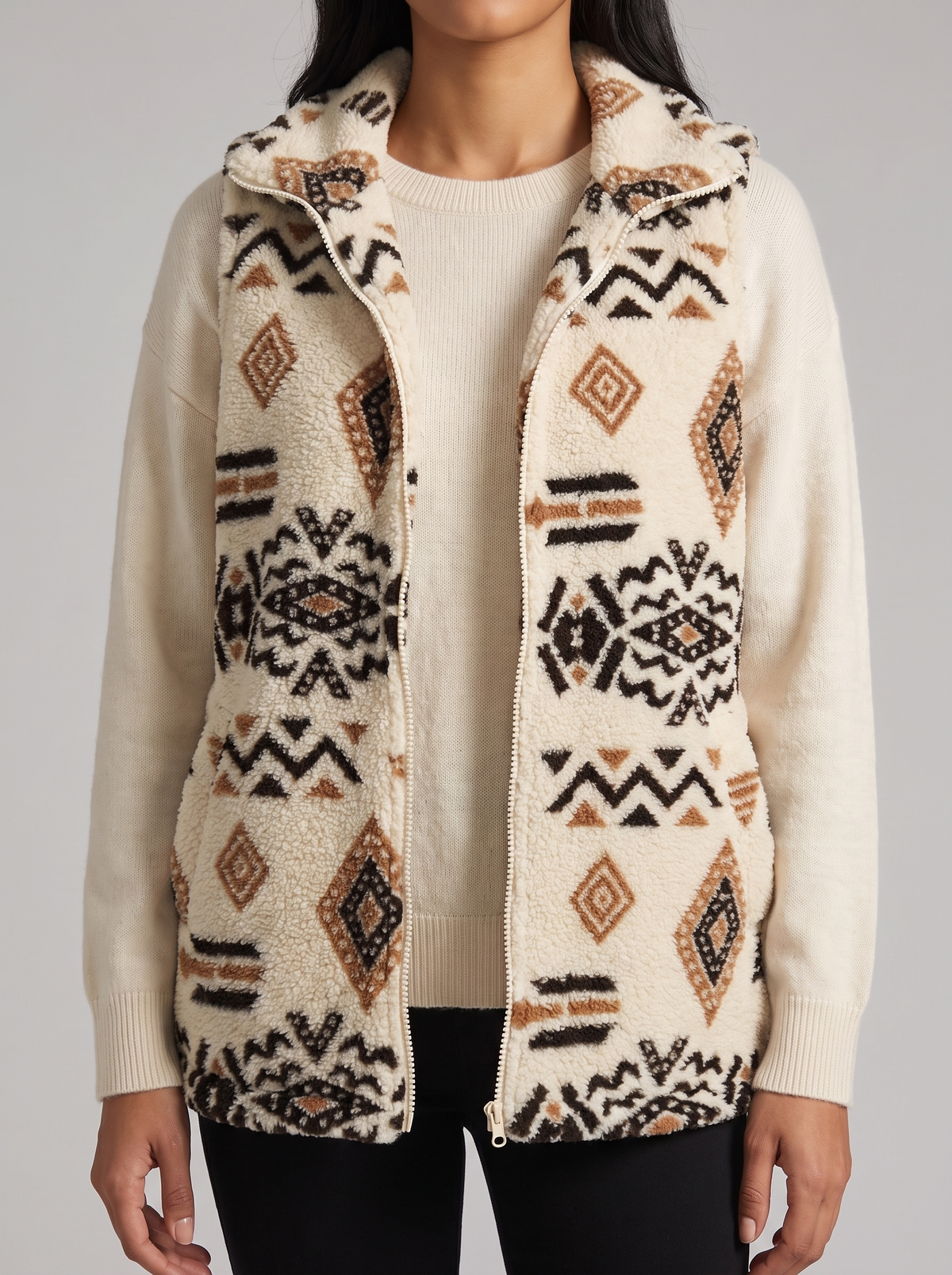Rosalie | Aztec Sherpa Vest