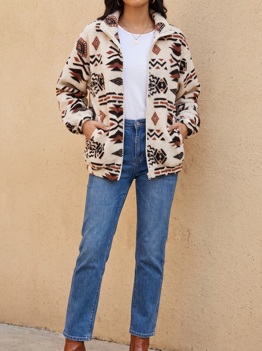 Sedona | Aztec Sherpa Zip Jacket