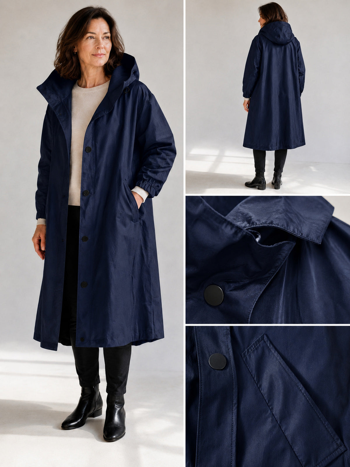 Theodora | Hooded Longline Trench Coat