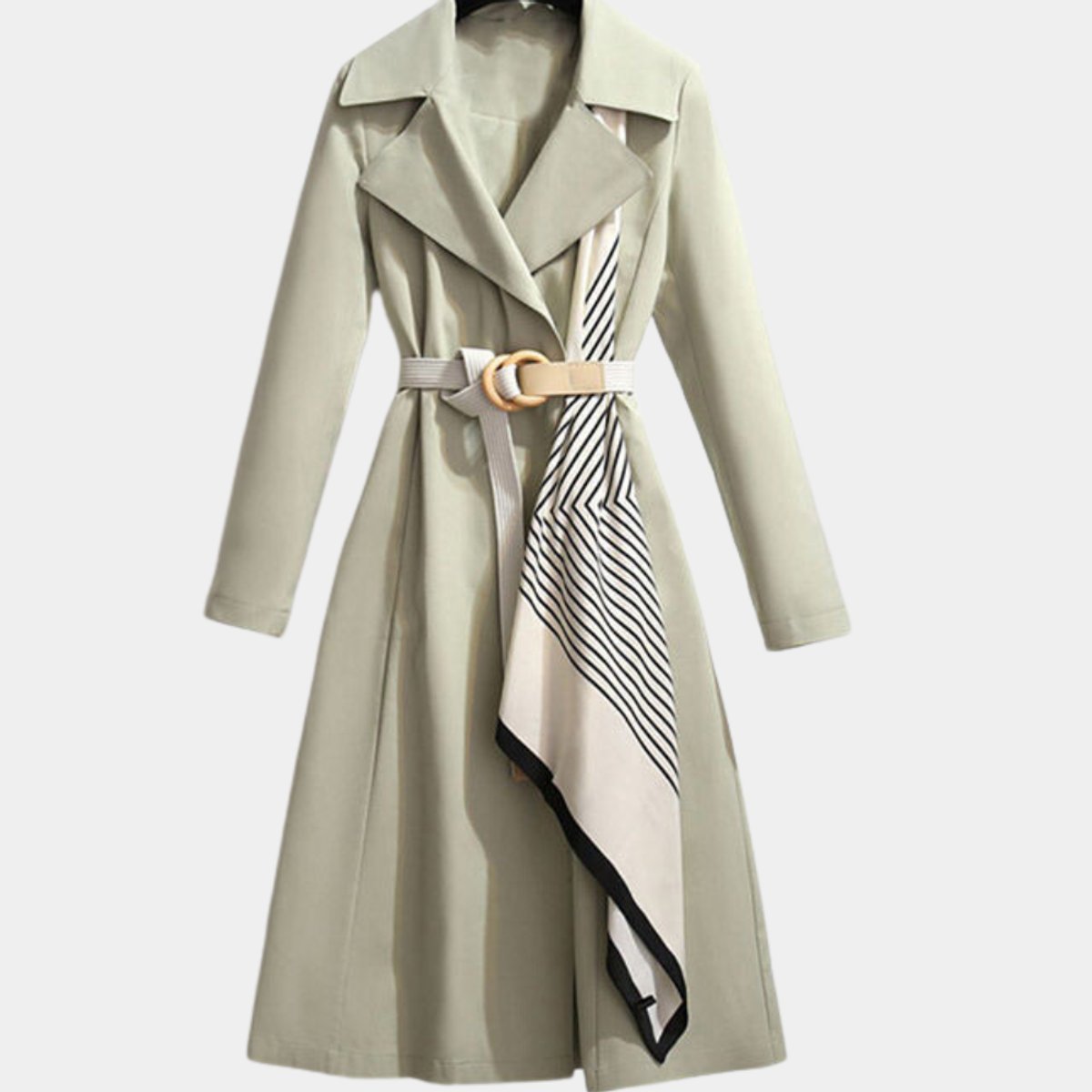 Camille | Belted Classic Midi Trench Coat