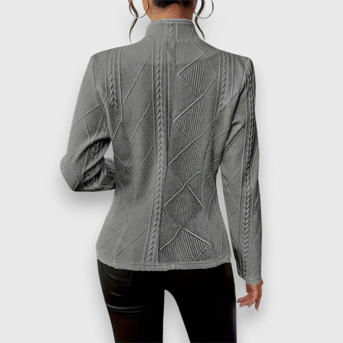 Constance | Textured Cable Knit Jacket
