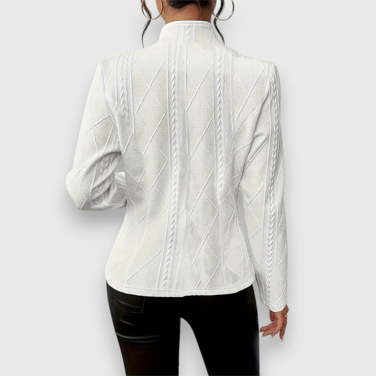 Constance | Textured Cable Knit Jacket