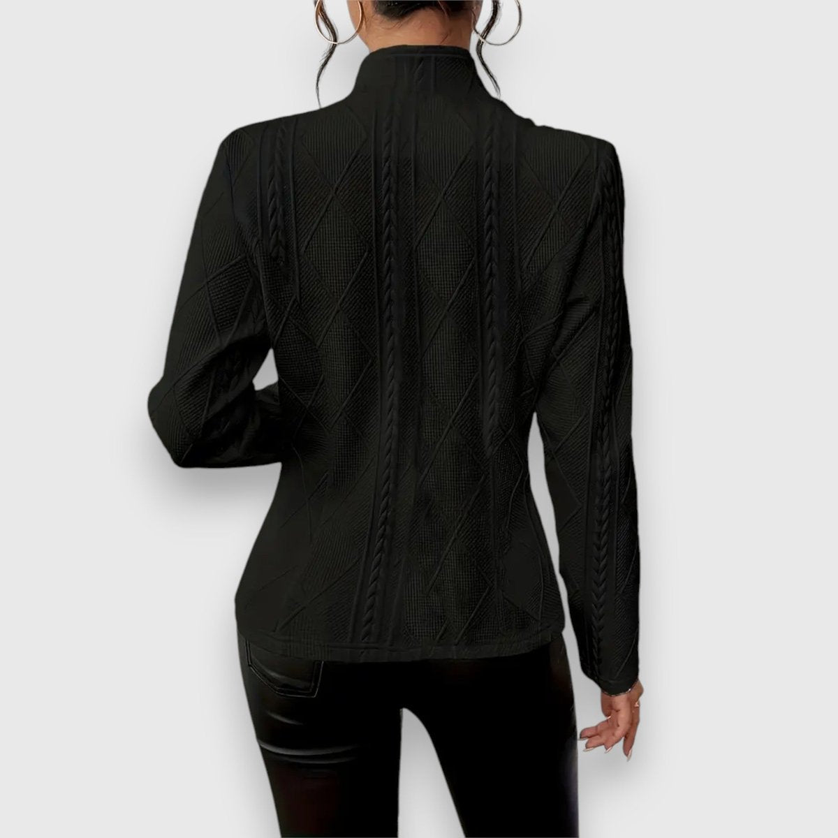 Constance | Textured Cable Knit Jacket