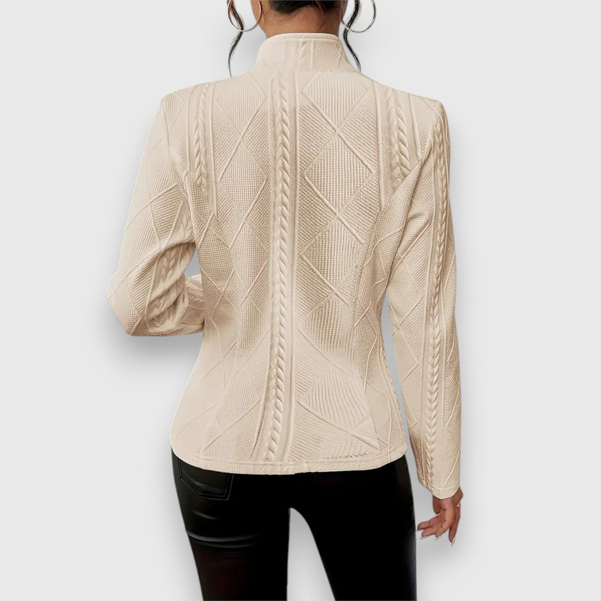 Constance | Textured Cable Knit Jacket
