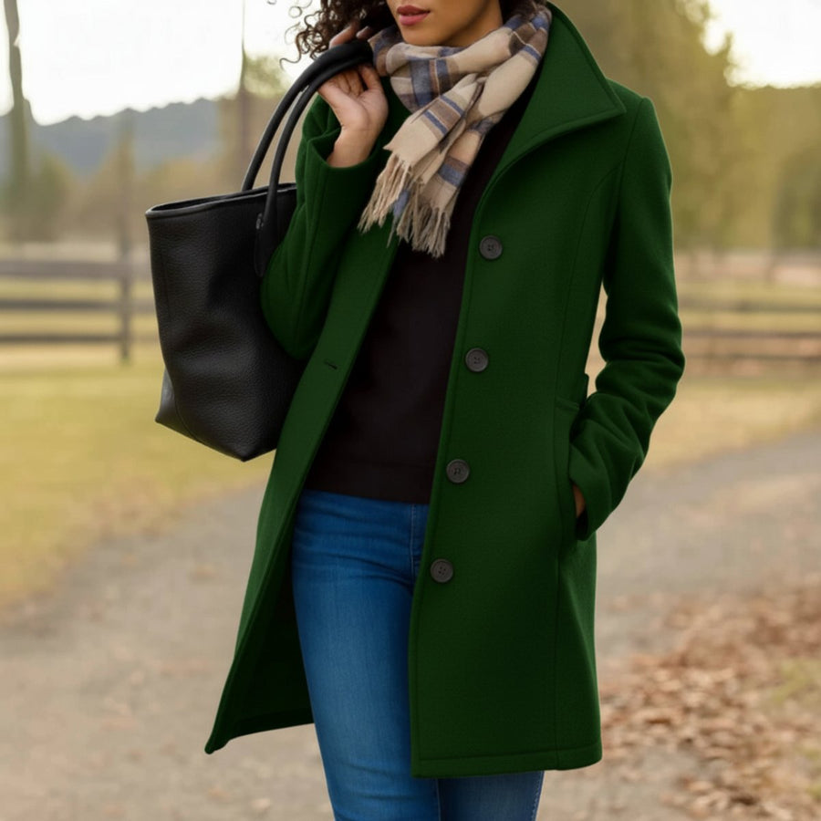 Rosa | Classic Mid Length Single Breasted Coat