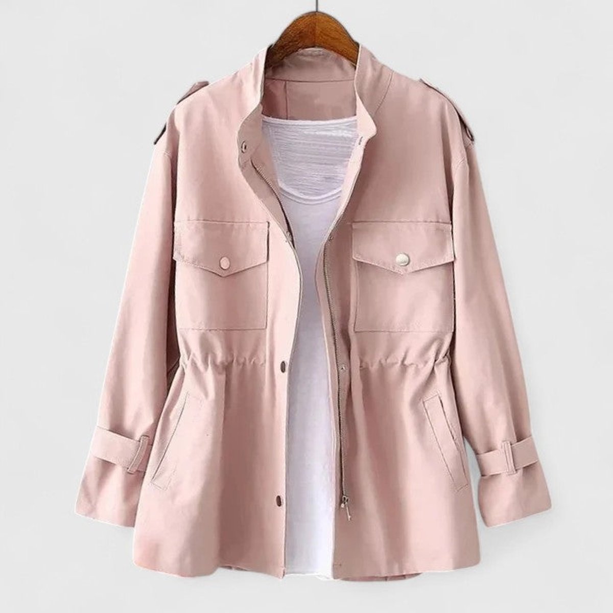 Delphine | Drawstring Waist Utility Jacket