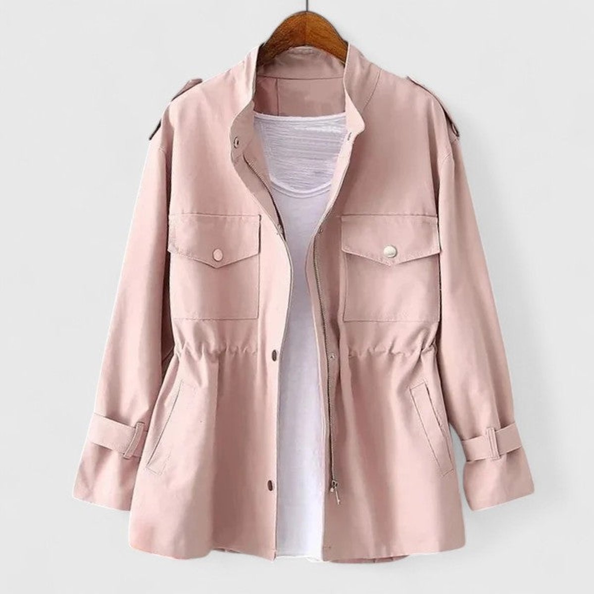 Delphine | Drawstring Waist Utility Jacket