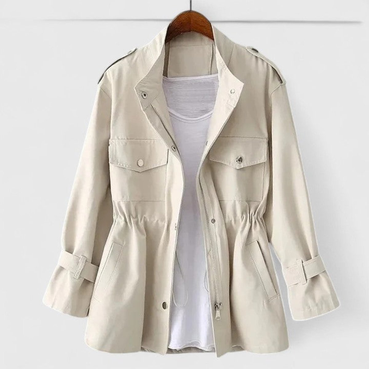 Delphine | Drawstring Waist Utility Jacket