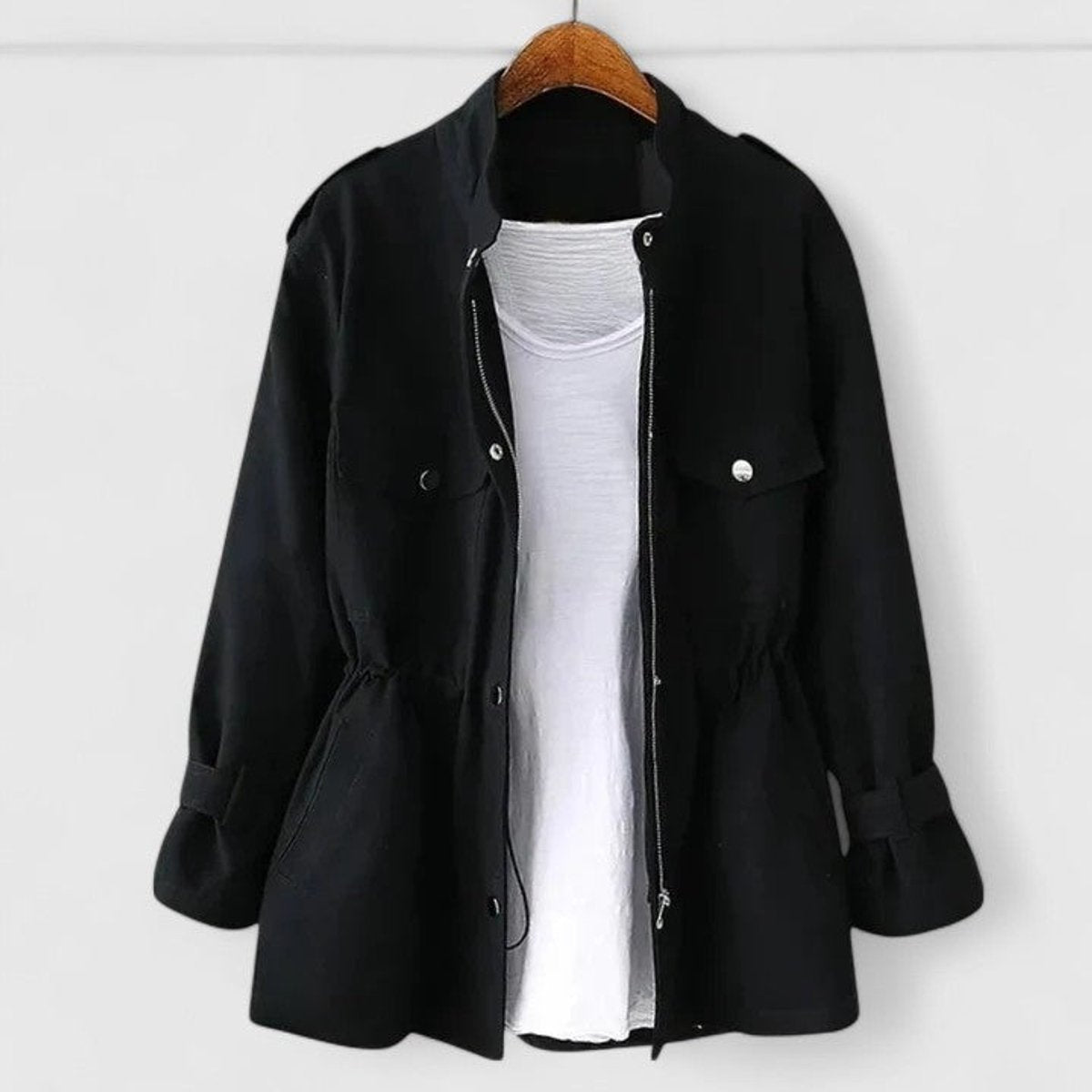 Delphine | Drawstring Waist Utility Jacket