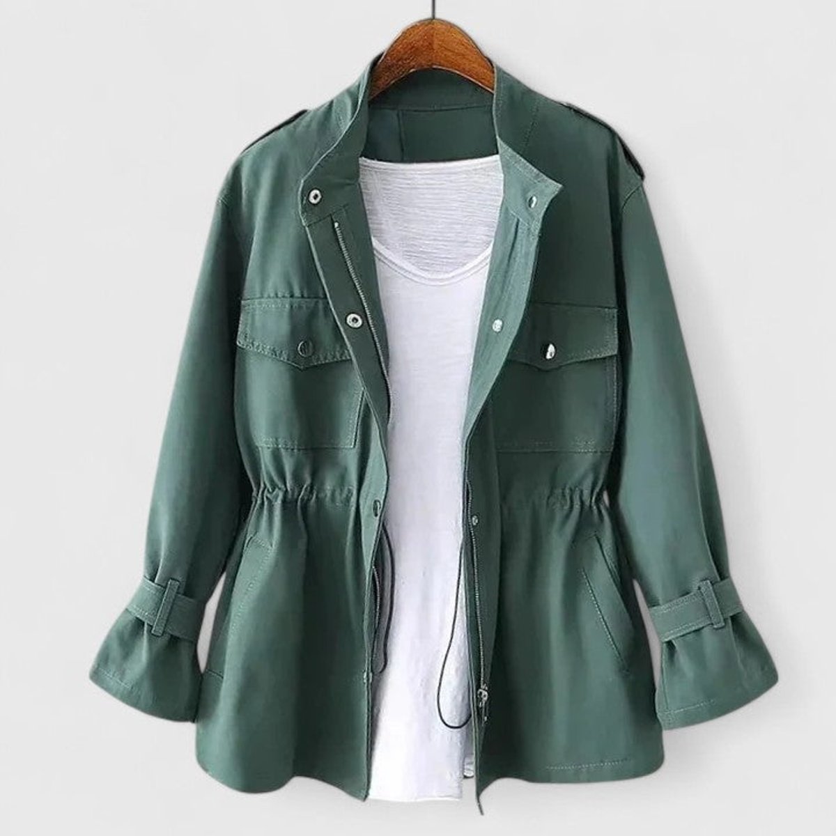 Delphine | Drawstring Waist Utility Jacket