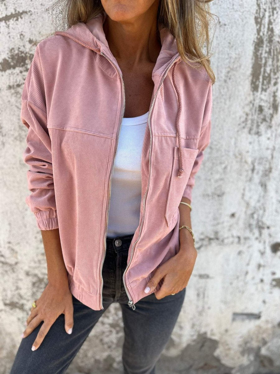Quinn | Hooded Zip Up Utility Jacket