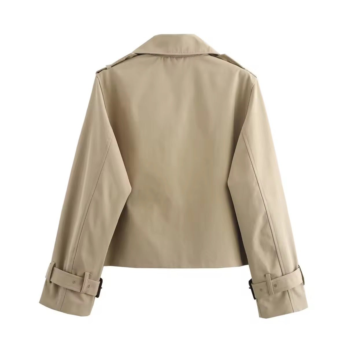 Pauline | Cropped Double Breasted Trench Coat