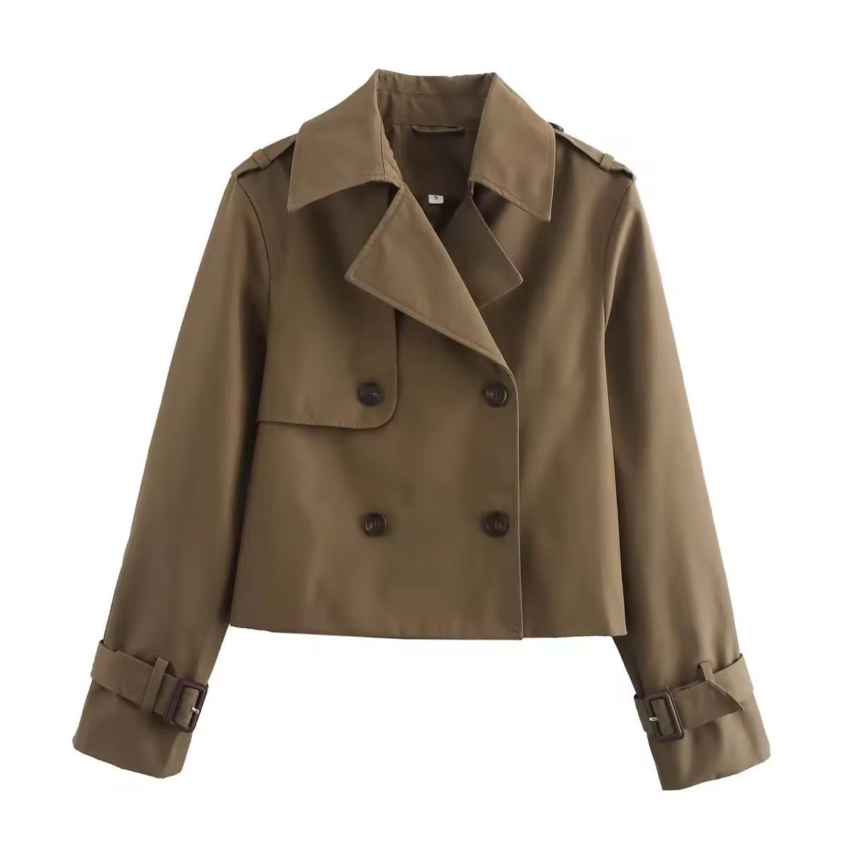 Pauline | Cropped Double Breasted Trench Coat