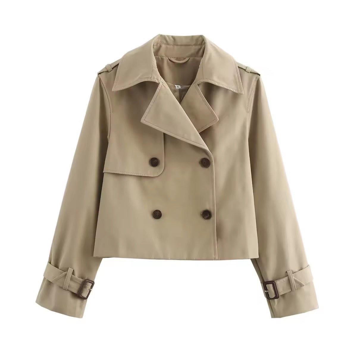 Pauline | Cropped Double Breasted Trench Coat