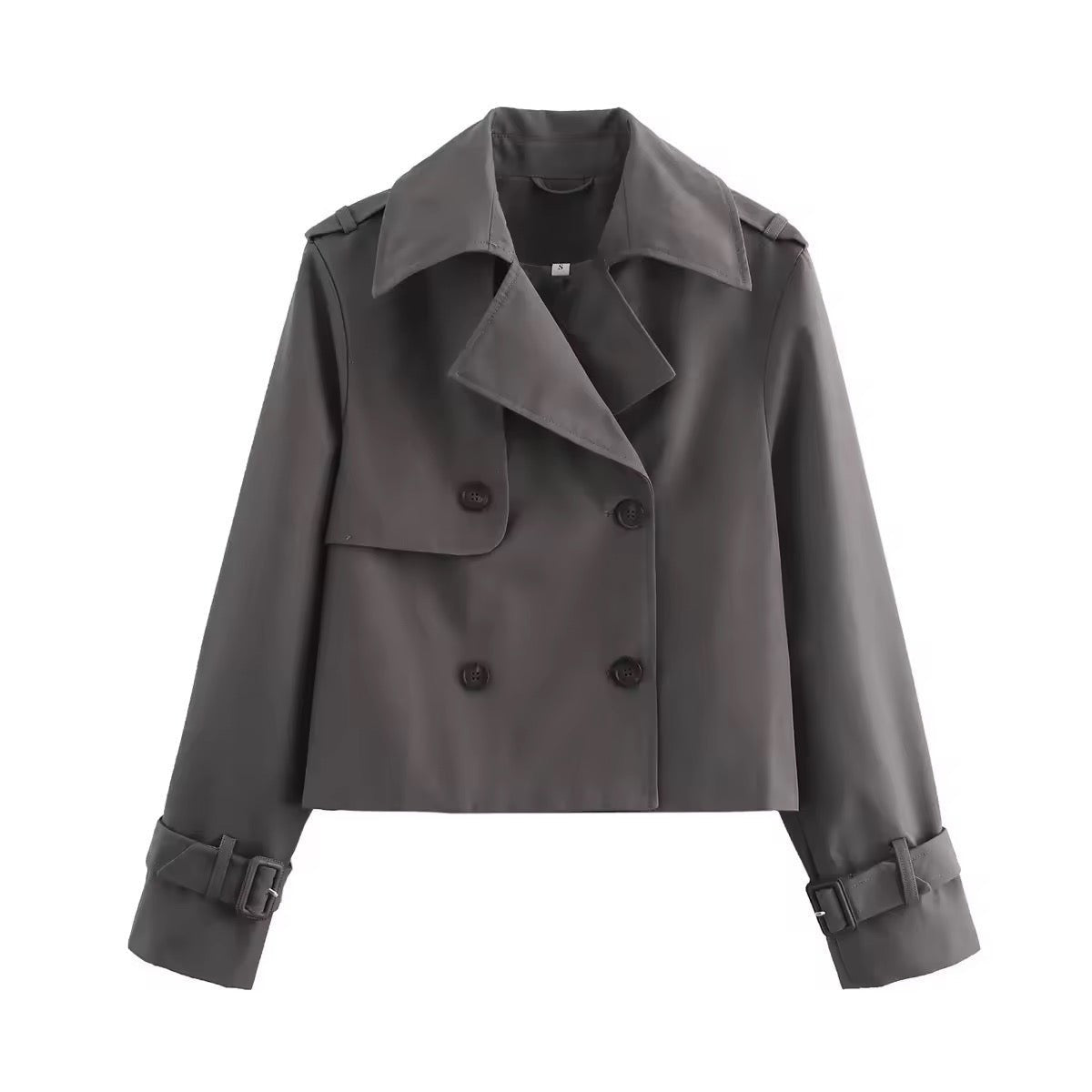 Pauline | Cropped Double Breasted Trench Coat