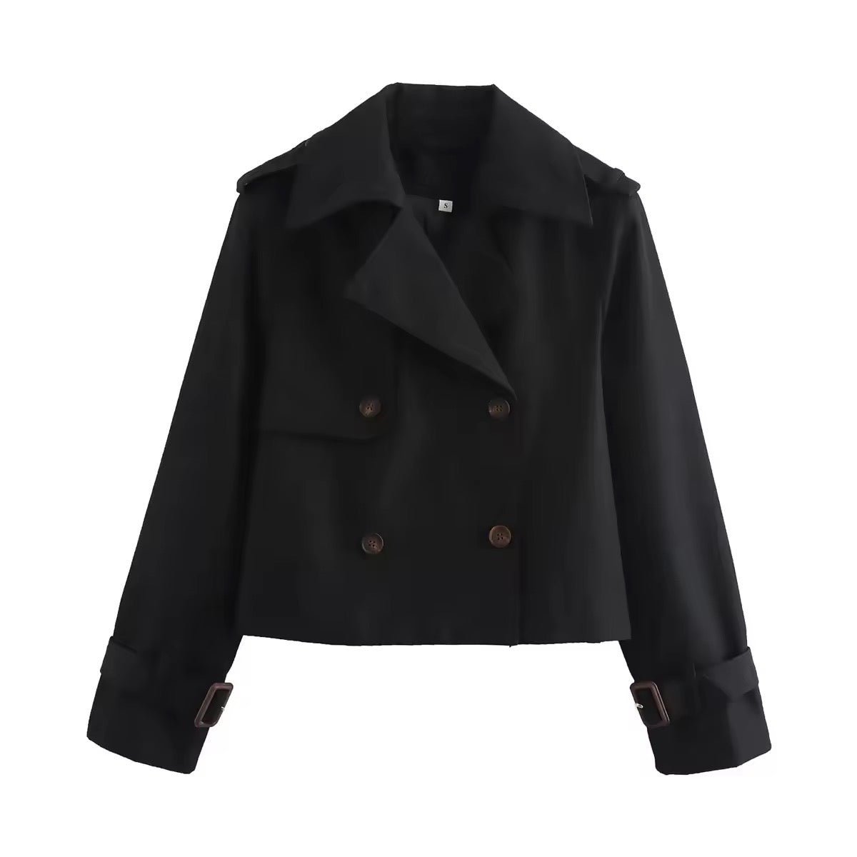 Pauline | Cropped Double Breasted Trench Coat