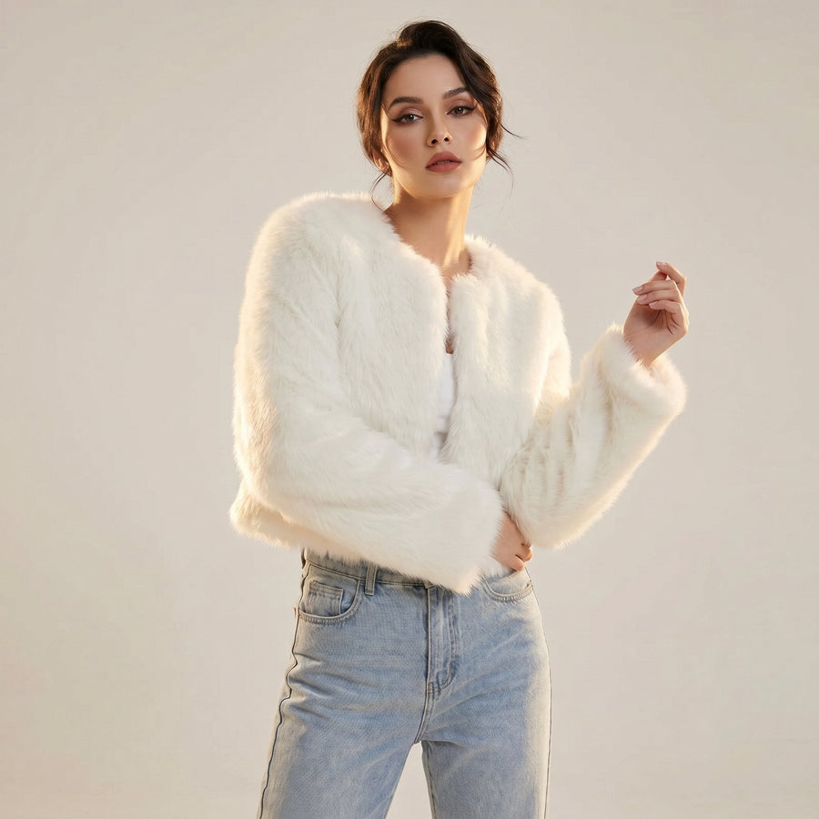 Anastasia | Cropped Plush Jacket