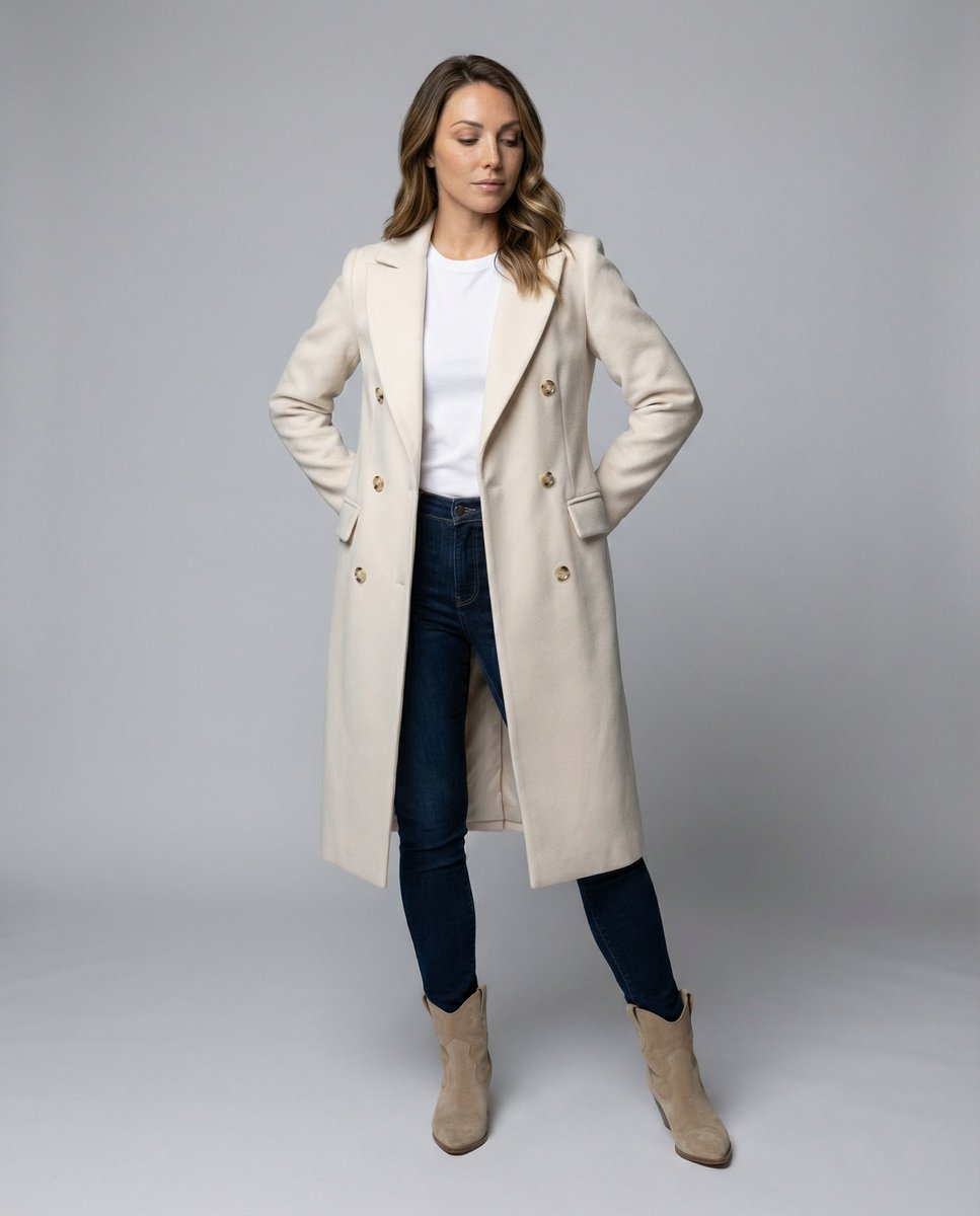 Evangeline | Tailored Double Breasted Longline Coat