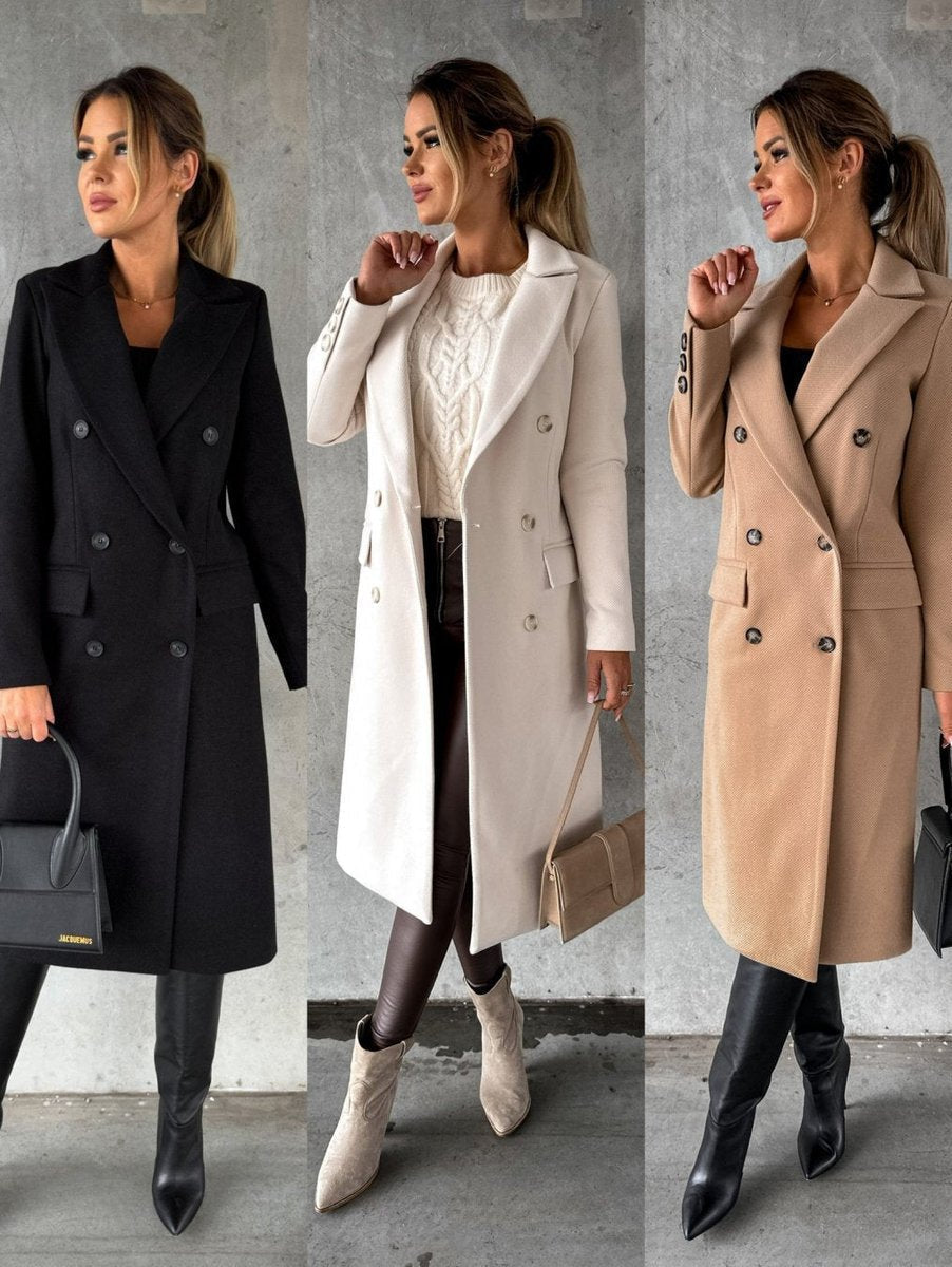 Evangeline | Tailored Double Breasted Longline Coat