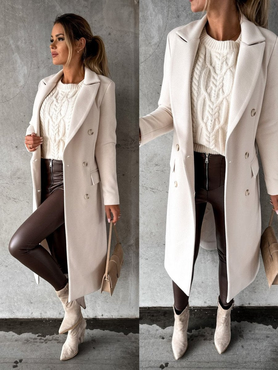 Evangeline | Tailored Double Breasted Longline Coat