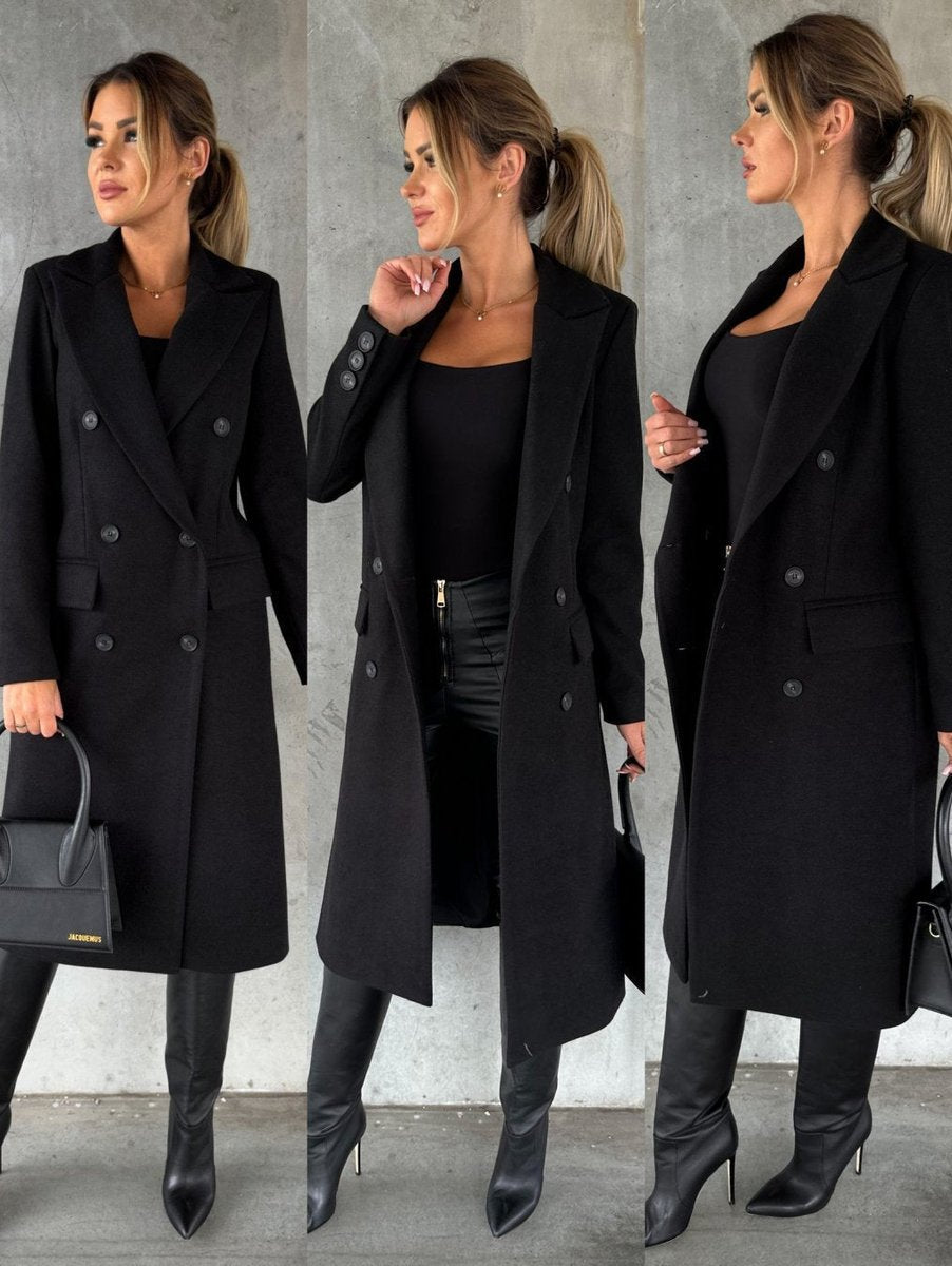 Evangeline | Tailored Double Breasted Longline Coat