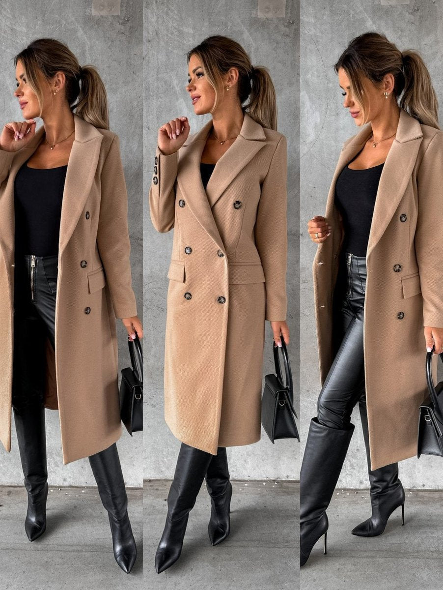 Evangeline | Tailored Double Breasted Longline Coat