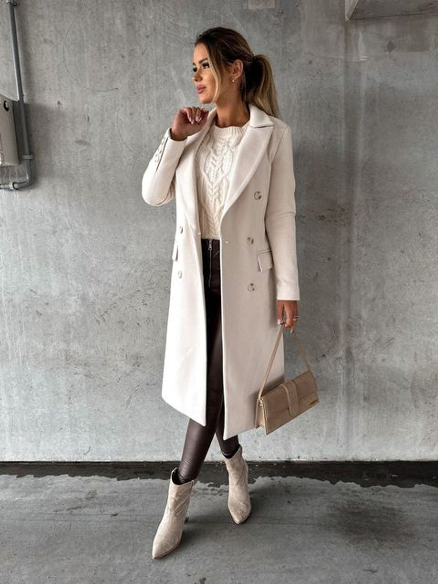 Evangeline | Tailored Double Breasted Longline Coat