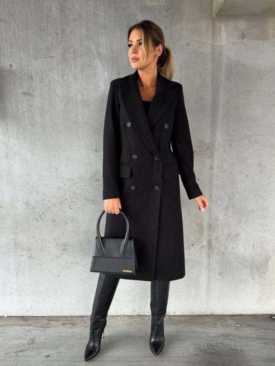 Evangeline | Tailored Double Breasted Longline Coat