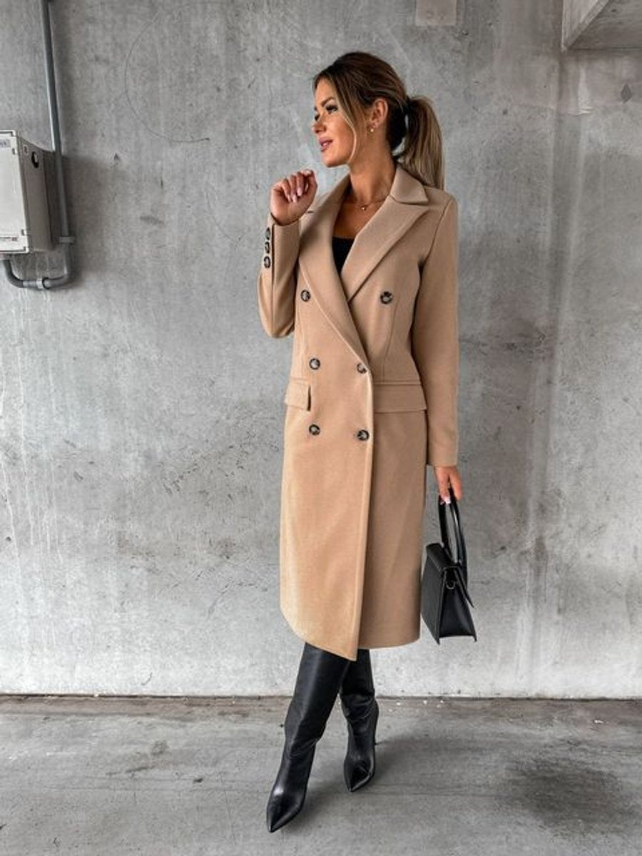 Evangeline | Tailored Double Breasted Longline Coat