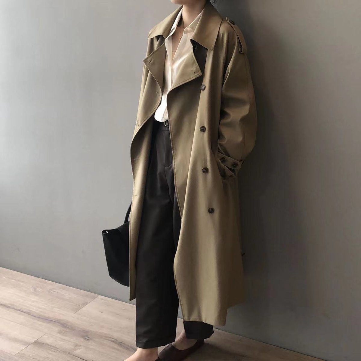 Cecilia | Double Breasted Belted Long Trench Coat