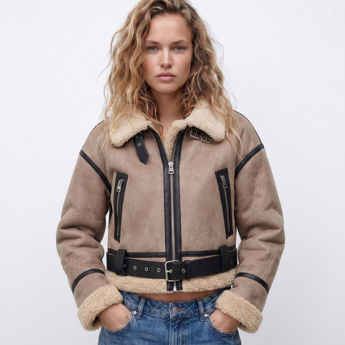 Camilla | Cropped Aviator Jacket