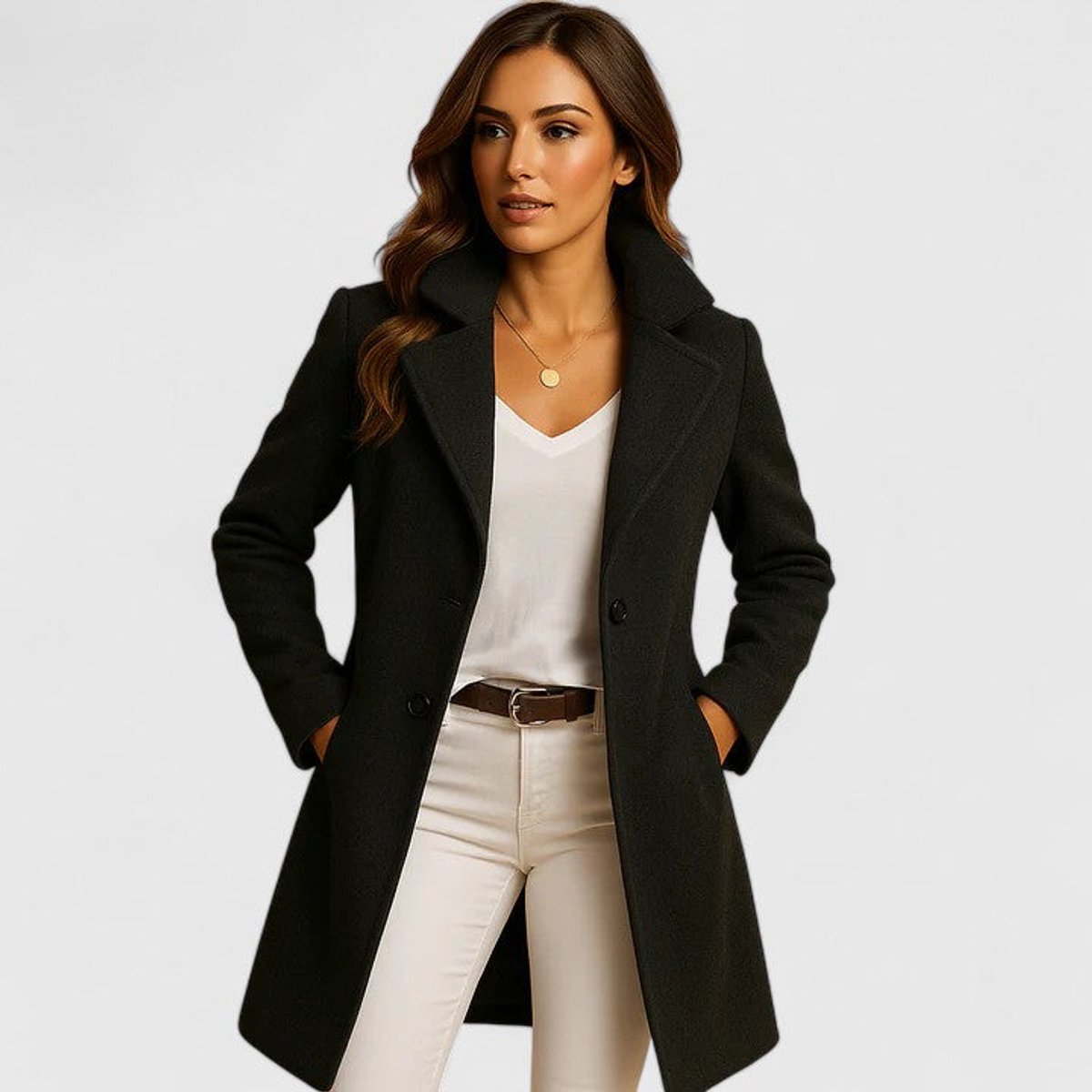 Barbara | Tailored Notch Lapel Longline Coat