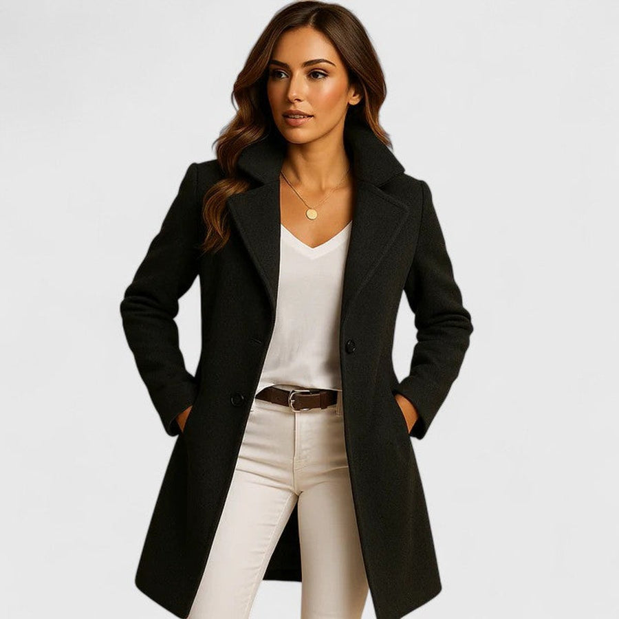 Barbara | Tailored Notch Lapel Longline Coat
