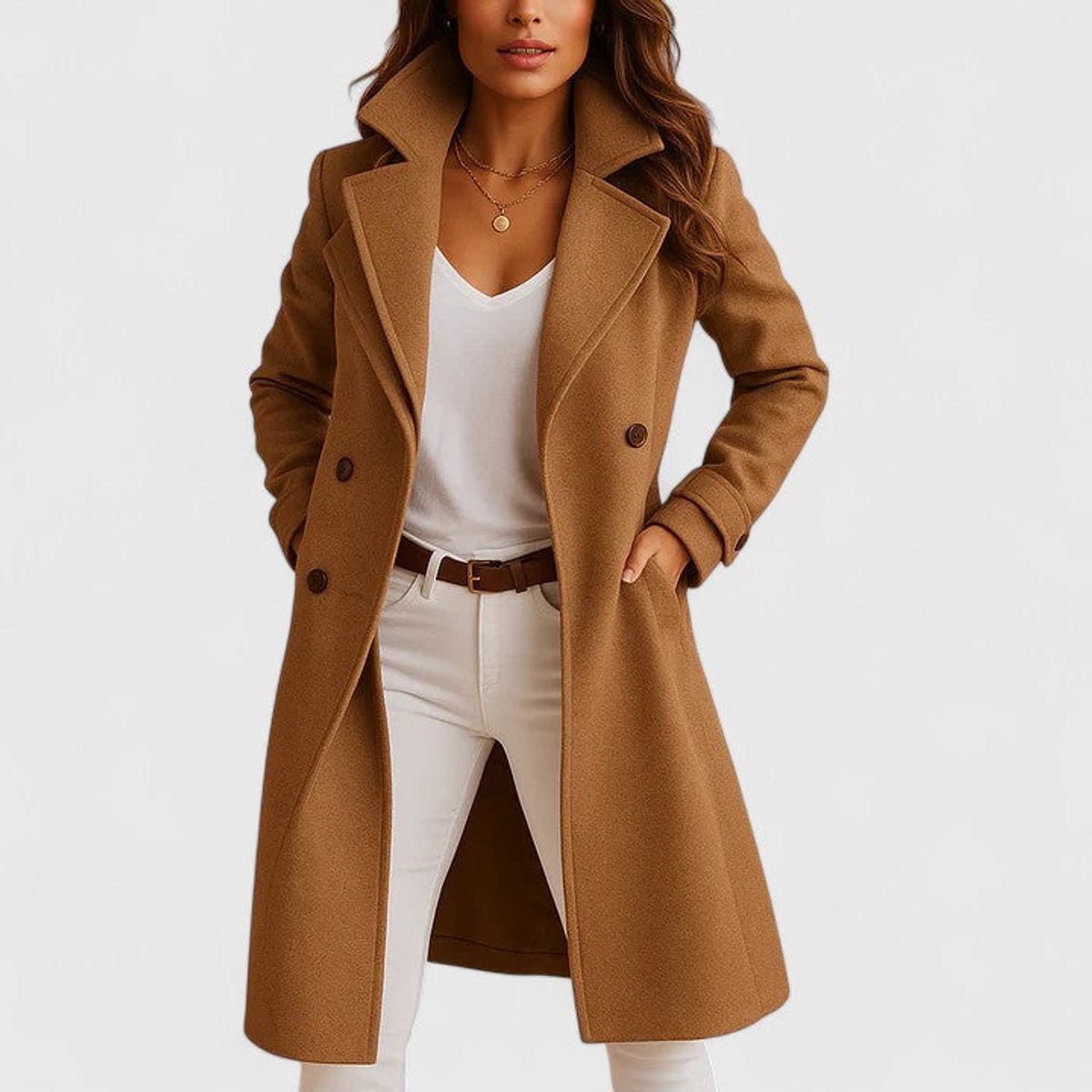 Barbara | Tailored Notch Lapel Longline Coat